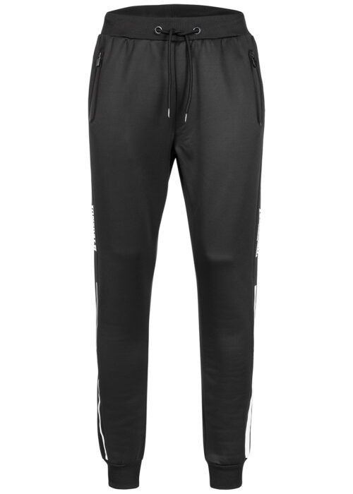 pantalón de hombre de chándal slim fit negro/blanco